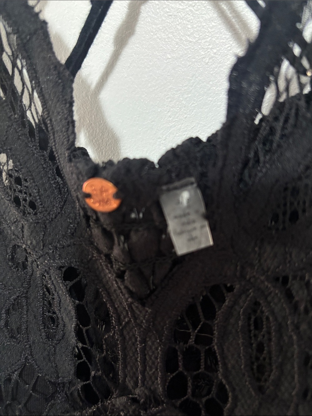 NWT Free People Adella Lace Slip Mini Dress Black Size Small - Picture 3 of 4